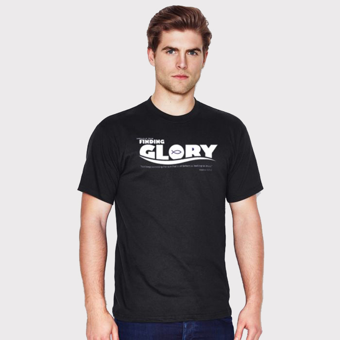 FINDING GLORY TEE (Black) - Christian Clothing Home Page